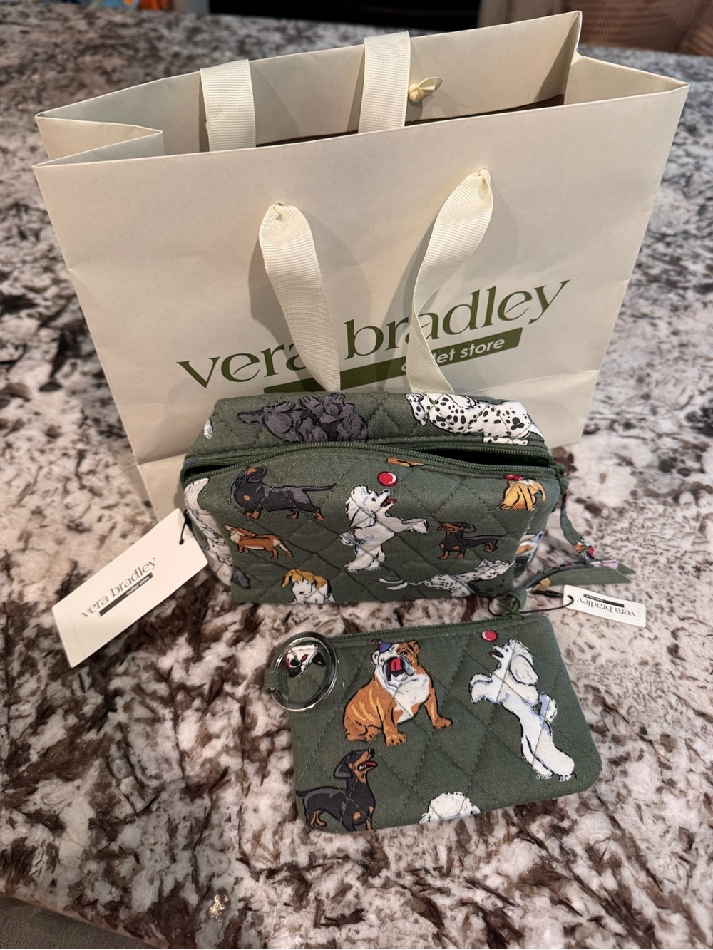 Vera Bradley “Dog Park” Print Pouch & Card Holder - Picture 2 of 5